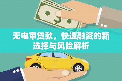 带岭无电审贷款，快速融资的新选择与风险解析