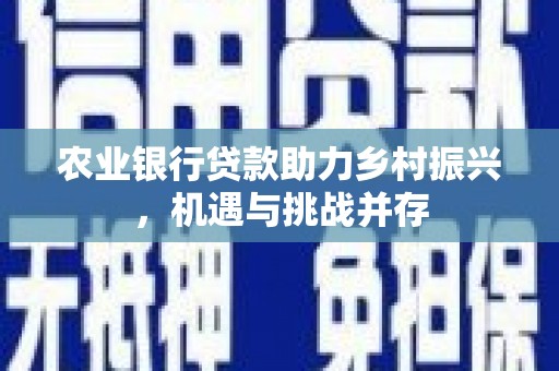 带岭农业银行贷款助力乡村振兴，机遇与挑战并存