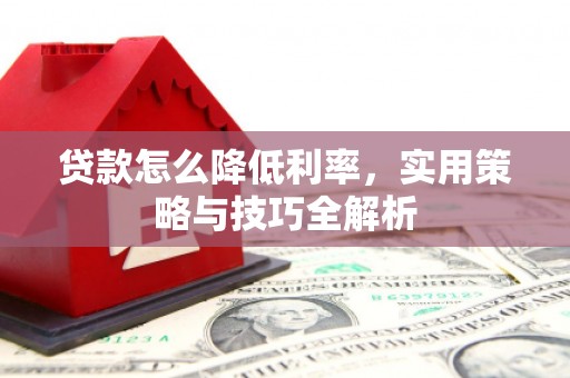带岭贷款怎么降低利率，实用策略与技巧全解析