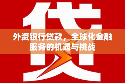 带岭外资银行贷款，全球化金融服务的机遇与挑战