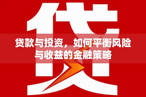 带岭贷款与投资，如何平衡风险与收益的金融策略
